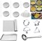 Biscuits Sugar Pie Korean Sugar Candy Making Tools Set DALGONA Kit (18pcs in 1set), Mold, Press Stainless Steel